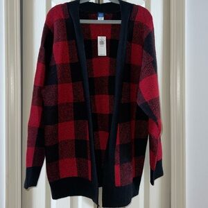 Girls 10/12 Old Navy Buffalo Checkered Cardigan